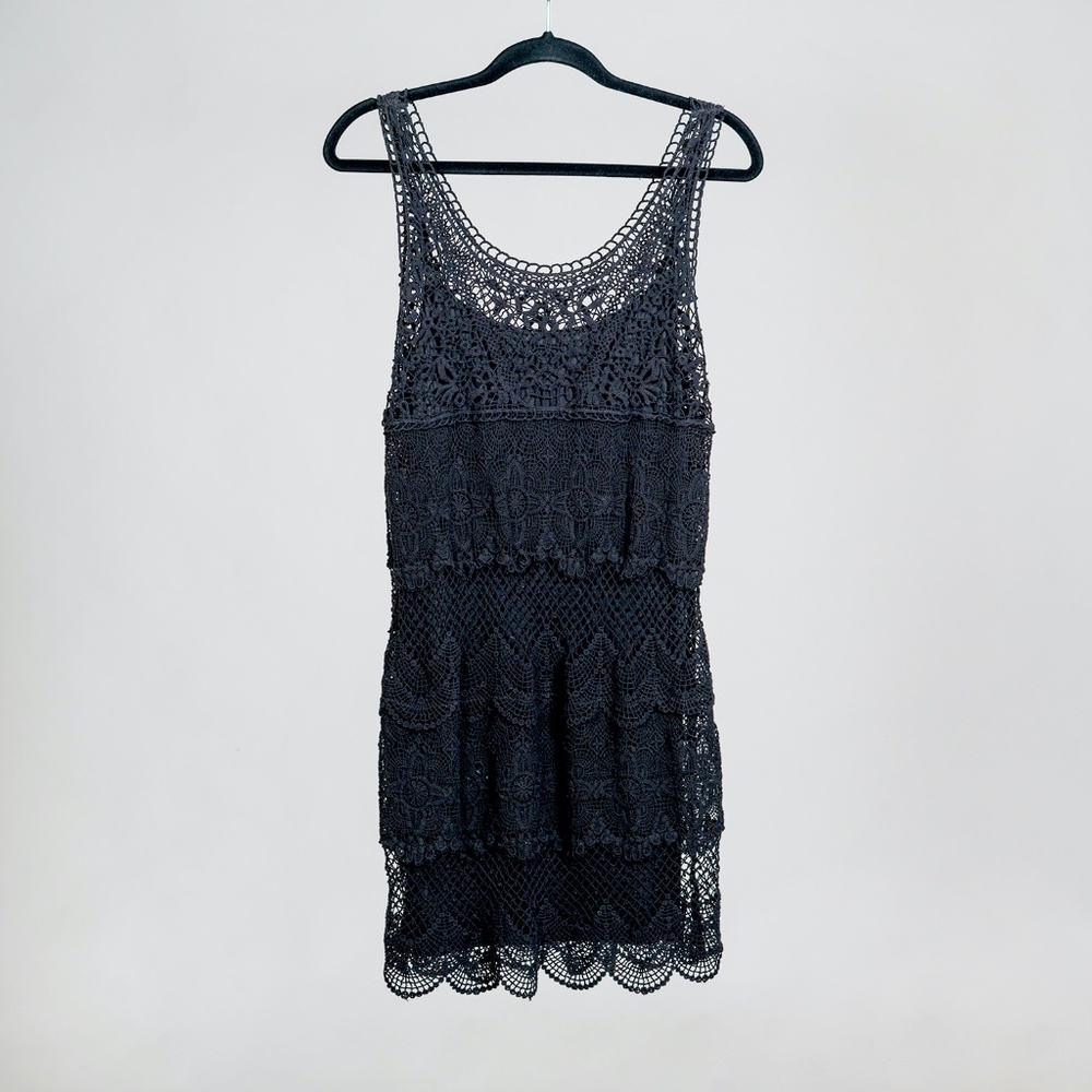 Black two layers Dress Size M